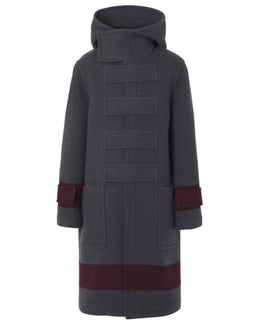 Новое мужское шерстяное пальто оверсайз с капюшоном Burberry за 3550 долларов DARK CHARCOAL 38 US/48 EU