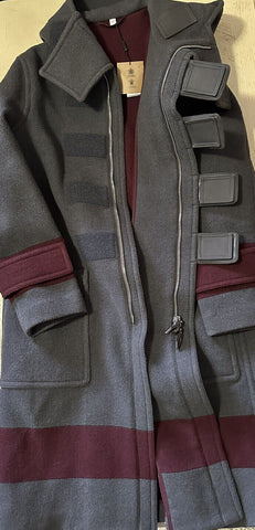 New $3550 Burberry Men’s Oversized Wool Hooded Coat DARK CHARCOAL 38 US/48 Eu