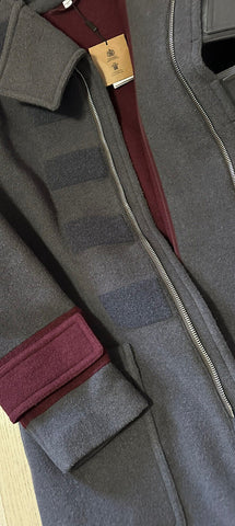 New $3550 Burberry Men’s Oversized Wool Hooded Coat DARK CHARCOAL 38 US/48 Eu