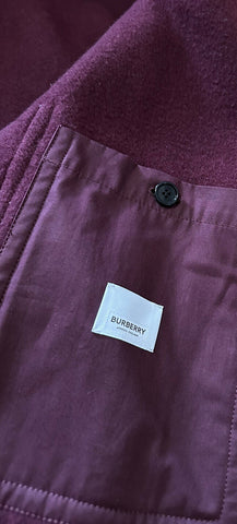 New $3550 Burberry Men’s Oversized Wool Hooded Coat DARK CHARCOAL 38 US/48 Eu