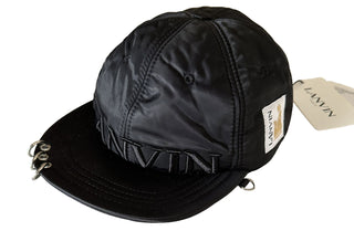 NWT Lanvin Мужская бейсболка с логотипом в стиле граффити, черная, размер L (60) Италия