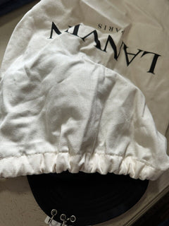 NWT Lanvin Мужская бейсболка с логотипом в стиле граффити, черная, размер L (60) Италия
