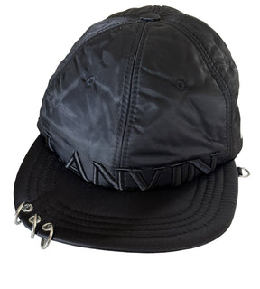NWT Lanvin Мужская бейсболка с логотипом в стиле граффити, черная, размер L (60) Италия