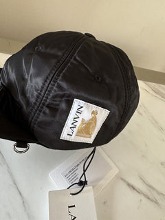 NWT Lanvin Мужская бейсболка с логотипом в стиле граффити, черная, размер L (60) Италия