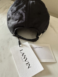 NWT Lanvin Мужская бейсболка с логотипом в стиле граффити, черная, размер L (60) Италия
