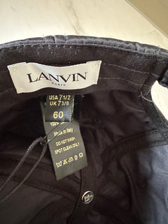 NWT Lanvin Мужская бейсболка с логотипом в стиле граффити, черная, размер L (60) Италия