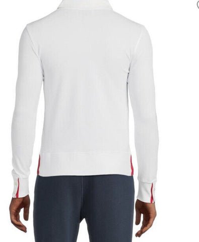 NWT Thom Browne Men's Solid Long Sleeve Slim Fit Polo Shirt White Size 2 ( M )