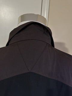 NWT $1200 Bottega Veneta Мужская рубашка на молнии с коротким рукавом синяя/черная XL (54 евро)