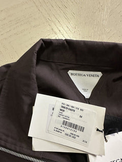 NWT $1200 Bottega Veneta Мужская рубашка на молнии с коротким рукавом синяя/черная XL (54 евро)