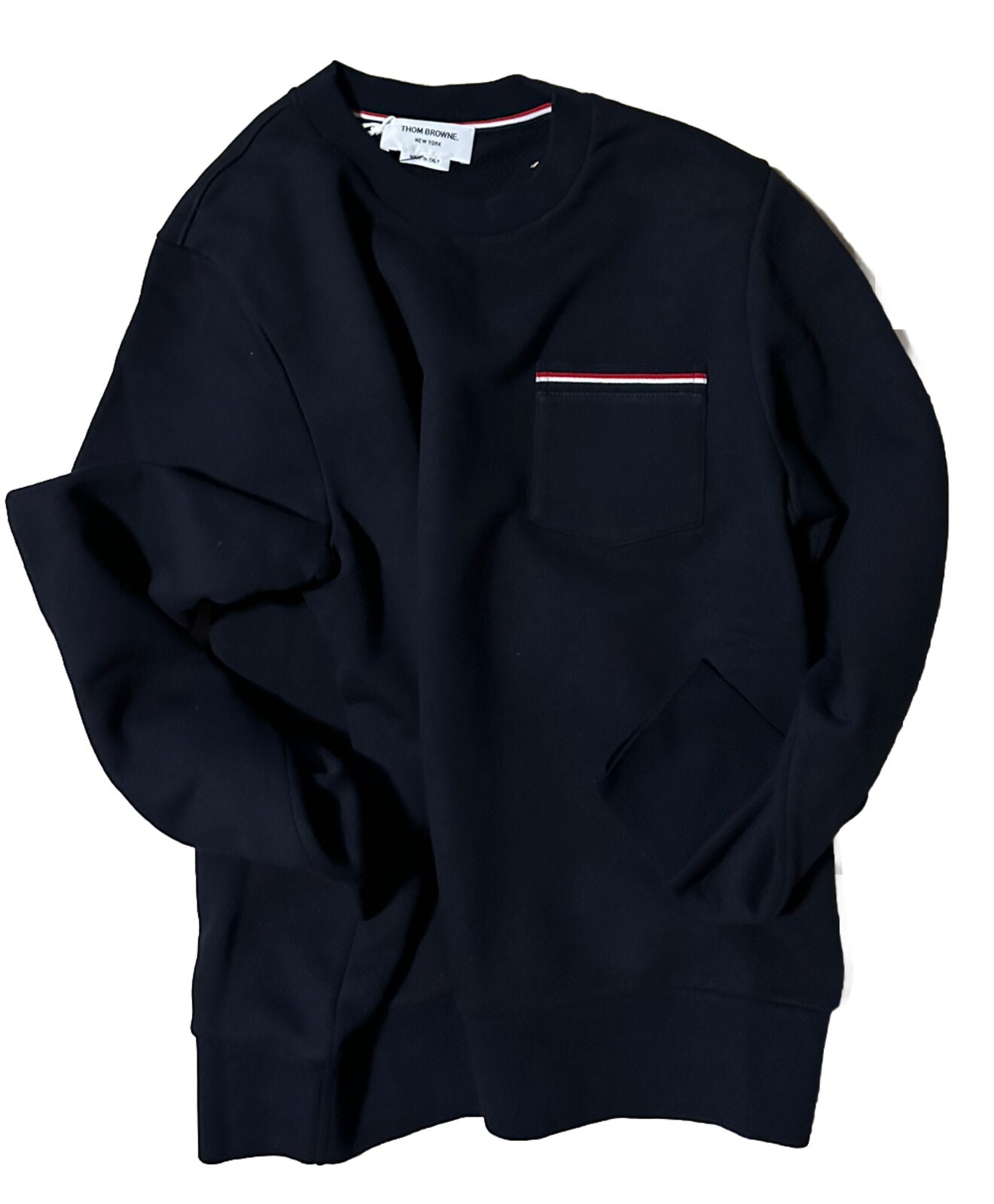Neu mit Etikett: Thom Browne Herren-Sweatshirt mit Rundhalsausschnitt, Marineblau, M (2), Italien