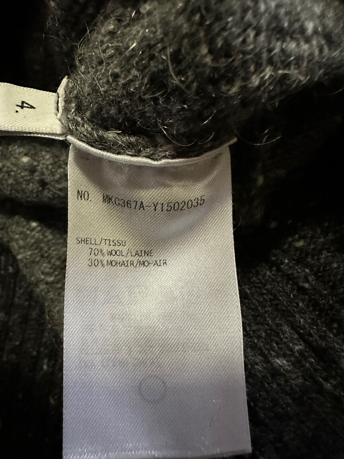 Neu mit Etikett: Thom Browne Herren-Cardigan aus 4-Stab-Woll- und Mohairmischung DK Grey 4 (XL)