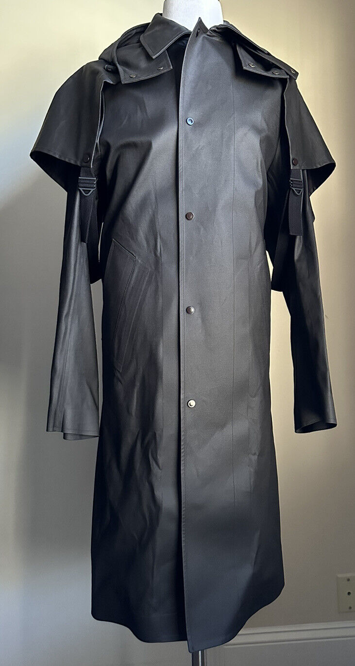 New $3100 Bottega Veneta Men Stretch Cotton Trench Coat Color DK Chocolate S