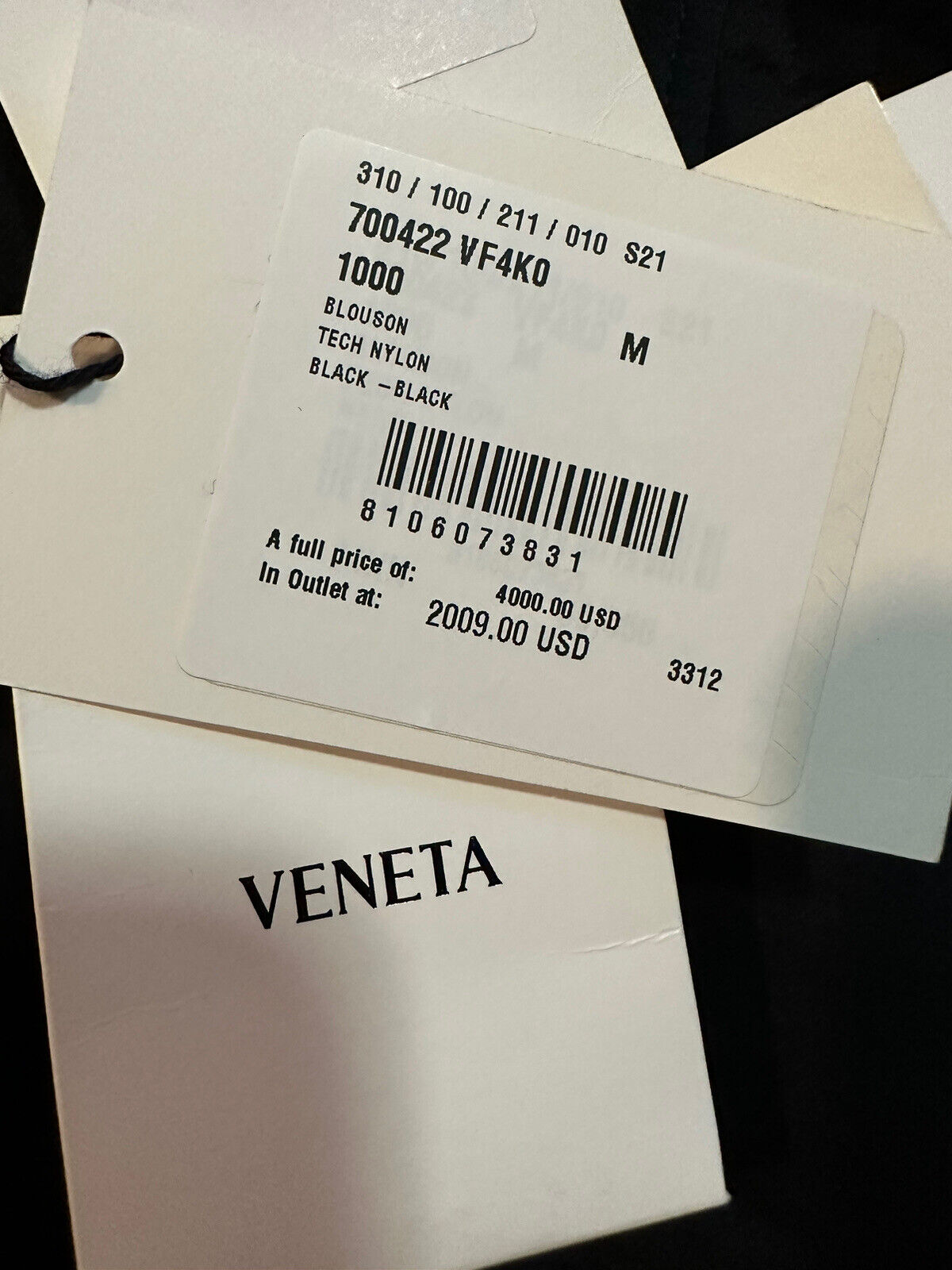 New $4000 Bottega Veneta Men Oversized Jacket Coat Color Black Size M Italy