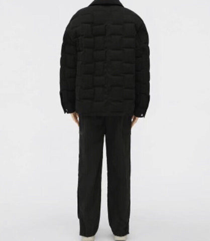 New $4000 Bottega Veneta Men Oversized Jacket Coat Color Black Size L Italy