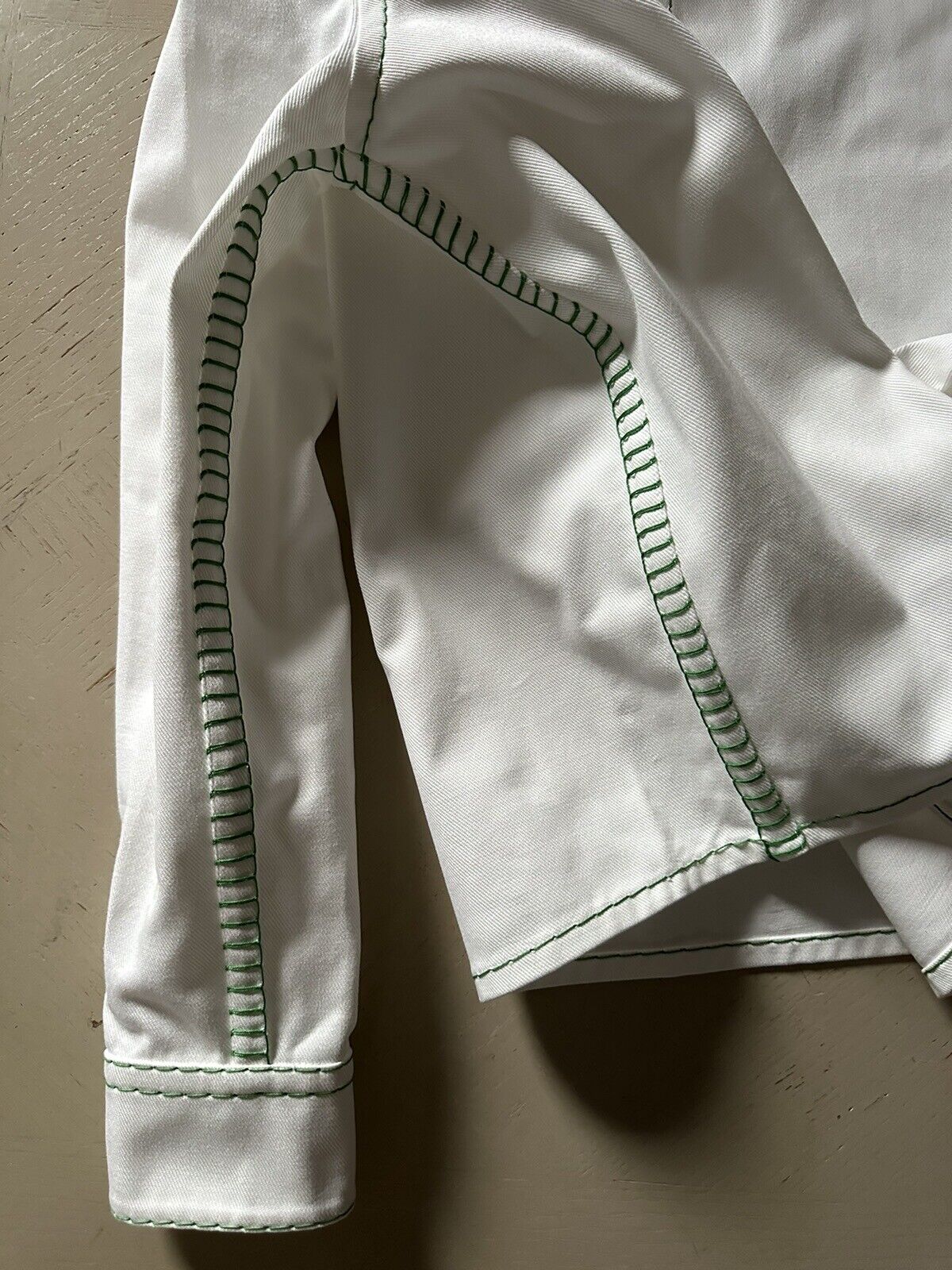 Neu mit Etikett: 1200 $ Bottega Veneta Herren-Oversize-Hemd aus schwerem Baumwoll-Twill, Weiß, 46 Eu/S