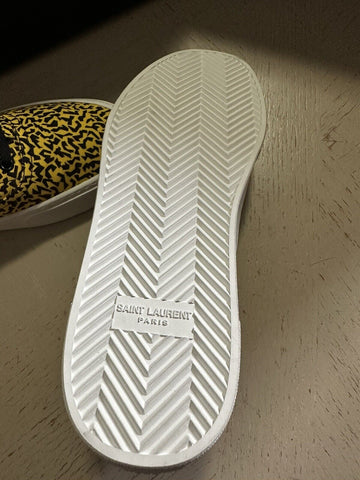 NIB Saint Laurent Мужские парусиновые кроссовки Желтый/Черный 9 US/42 EU Италия