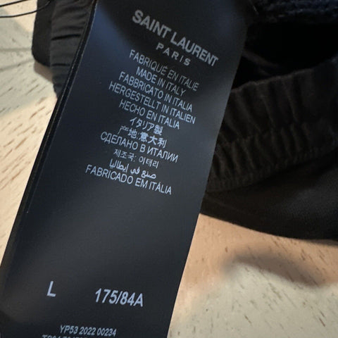 Neu mit Etikett: 690 $ Saint Laurent Herren-Shorts mit Kordelzug, Schwarz, Größe L, Italien