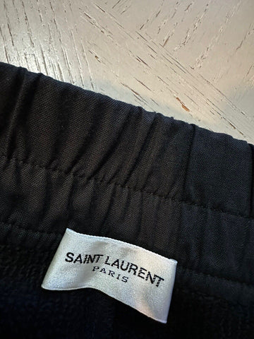 Neu mit Etikett: 690 $ Saint Laurent Herren-Shorts mit Kordelzug, Schwarz, Größe L, Italien