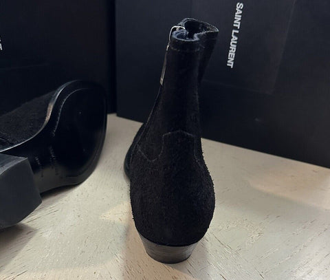 NIB $ 1050 Saint Laurent Herren Lukas Wildleder Stiefel Schuhe Schwarz 10 US/43 Eu 530825