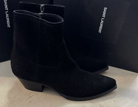 NIB $1050 Saint Laurent Men Lukas Suede Boots Shoes Black 11.5 US/44.5 Eu 530825
