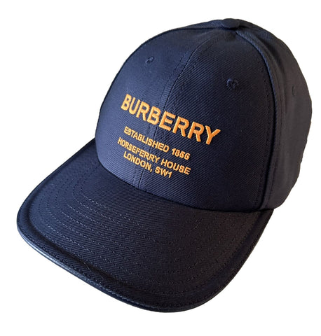 NWT Burberry Men’s Logo Baseball Cap Hat Midnight Blue Size L Italy