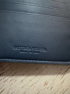 Новый мужской кошелек Bottega Veneta Синий 592778 Италия