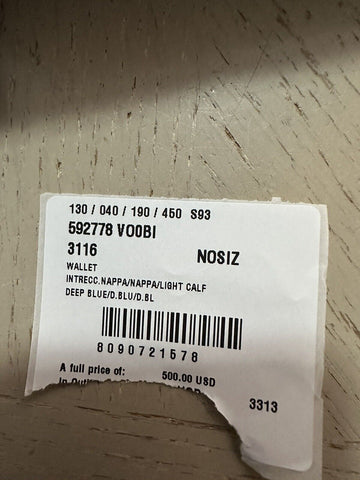 Новый мужской кошелек Bottega Veneta Синий 592778 Италия