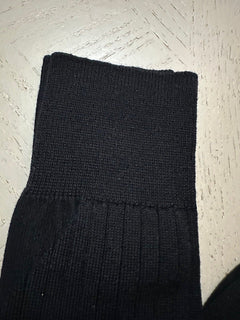 СЗТ $190 Bottega Veneta Мужские шерстяные носки в рубчик черного цвета, размер L, Италия