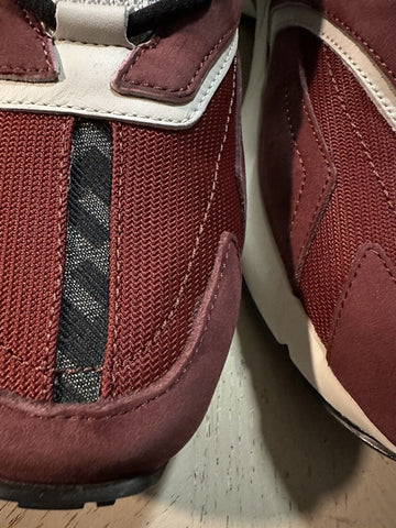NIB $1100 Fendi Men FF Logo Athletic Sneakers Burgundy 13 US/12 UK