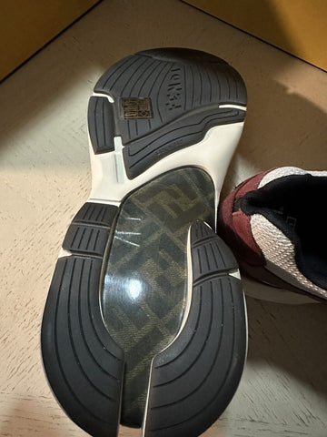 NIB $1100 Fendi Men FF Logo Athletic Sneakers Burgundy 13 US/12 UK