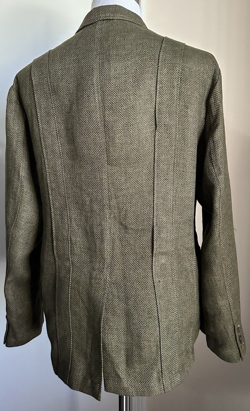 NWT $1495 Ralph Lauren Purple Label Men Linen Blazer Jacket Green 44R US/54R Eu