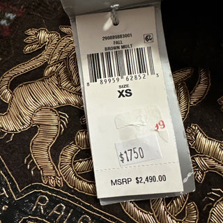 NWT $2490 Ralph Lauren Purple Label Женская водолазка Коричневый XS Италия