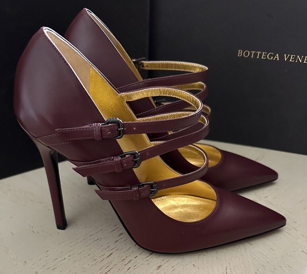 СИБ 749 долларов США Bottega Veneta Женские кожаные туфли бордового цвета 8,5 США/38,5 ЕС
