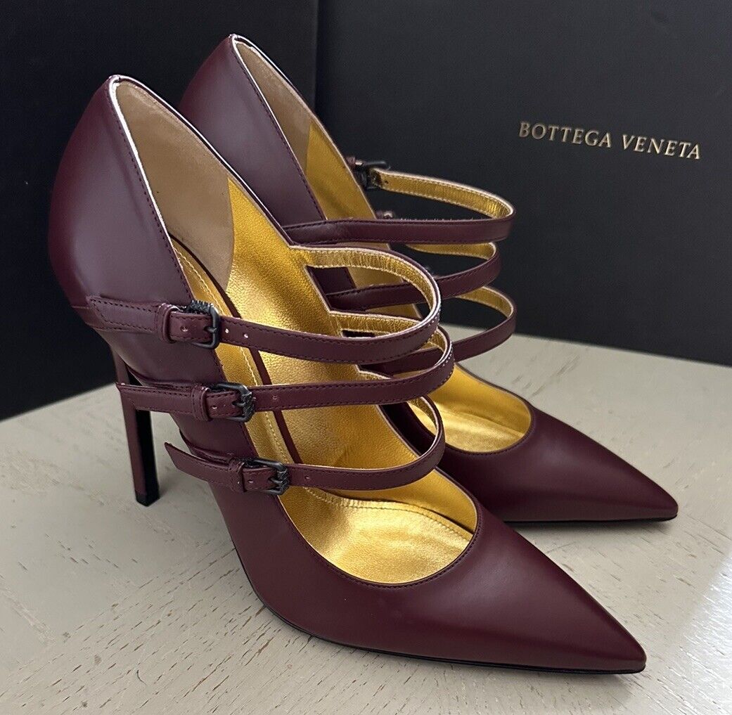 СИБ 749 долларов США Bottega Veneta Женские кожаные туфли бордового цвета 8,5 США/38,5 ЕС
