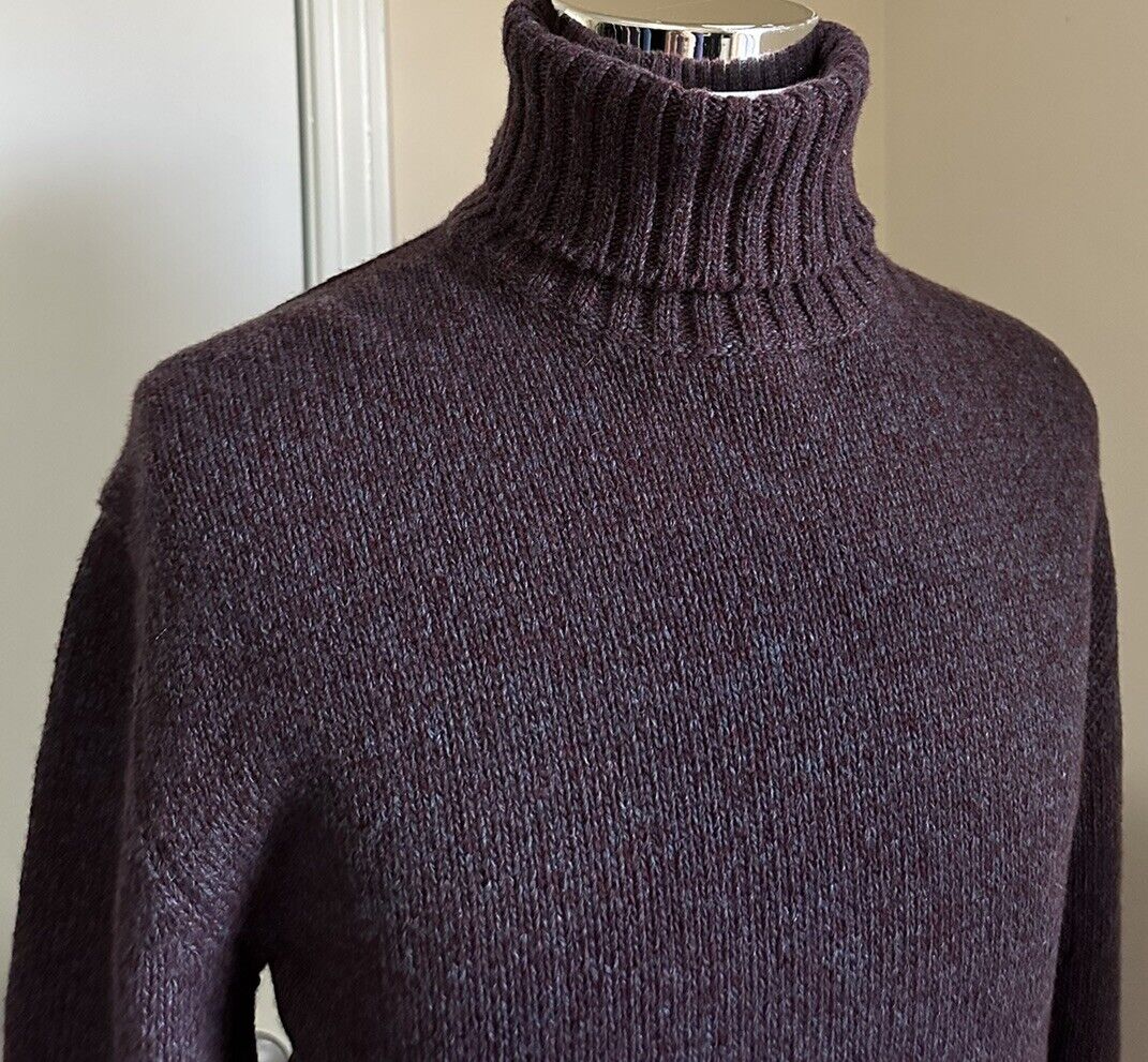 NWT $2150 Loro Piana Dolcevita Garve Cashmere Turtleneck Sweater Burgundy 52 Eu