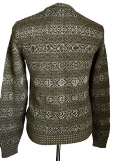 NWT $1695 Ralph Lauren Purple Label Men V Neck  Sweater Green/Multi S Italy