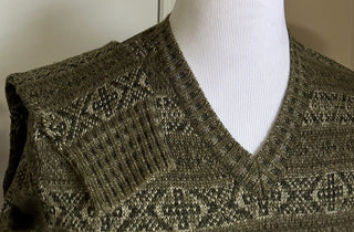 NWT $1695 Ralph Lauren Purple Label Men V Neck  Sweater Green/Multi S Italy