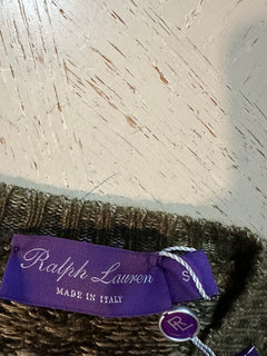 NWT $1695 Ralph Lauren Purple Label Men V Neck  Sweater Green/Multi S Italy