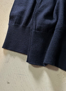 NWT $1195 Ermenegildo Zegna Cashmere/Silk Crewneck Sweater Navy 52 Eu/L Italy