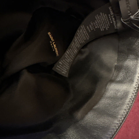 NWT  Saint Laurent fedora hat in rabbit felt DK Burgundy Size S ( 56 ) Italy