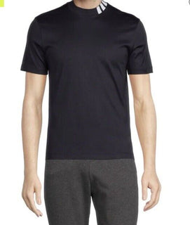 New $540 Thom Browne Short Sleeve Mockneck T Shirt Navy Size L ( 3 ) Italy
