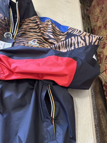 New Saint Laurent K-Way tiger bomber Track jacket Black/Red/Tiger Size XL
