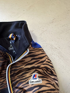 New Saint Laurent K-Way tiger bomber Track jacket Black/Red/Tiger Size XL