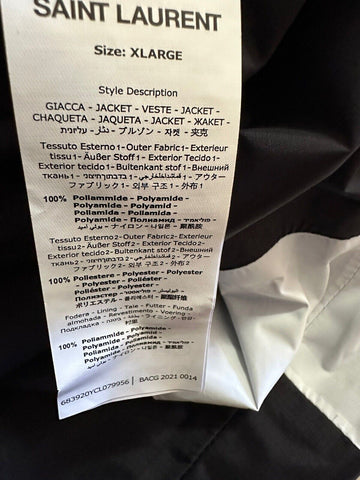 New Saint Laurent K-Way tiger bomber Track jacket Black/Red/Tiger Size XL