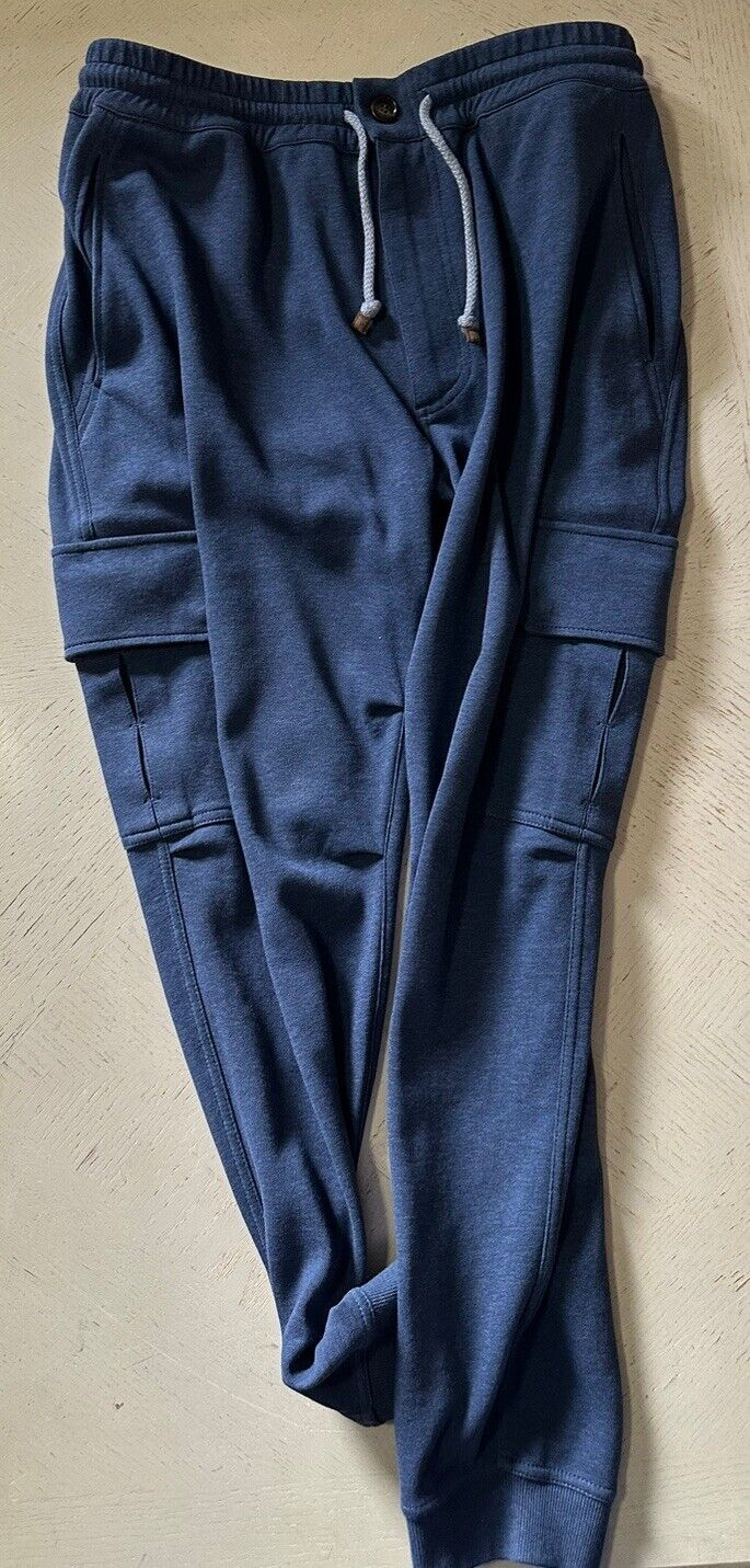 New $1850 Brunello Cucinelli Men’s Drawstring Jogger Track Pants Navy Size L