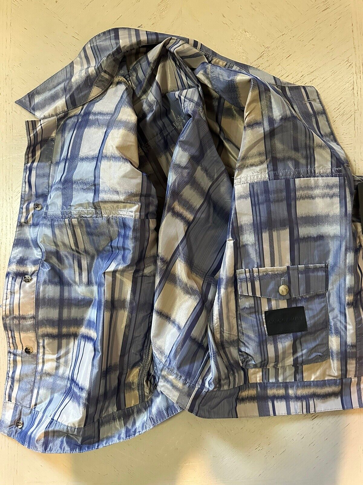 NWT $2795 Giorgio Armani Men’s Jacket Blazer Blue/Ivory 40 US/50 Eu