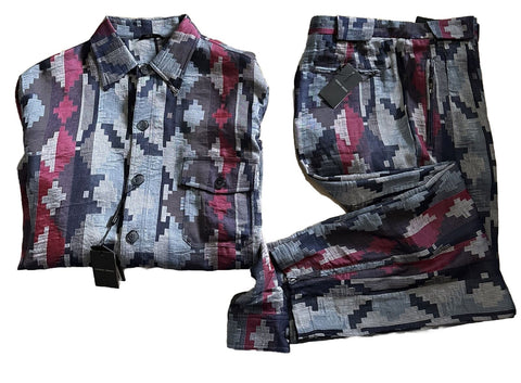New $4090 Giorgio Armani Men Jacket/Shirt Pants Sets Multi 44 US/54 Eu
