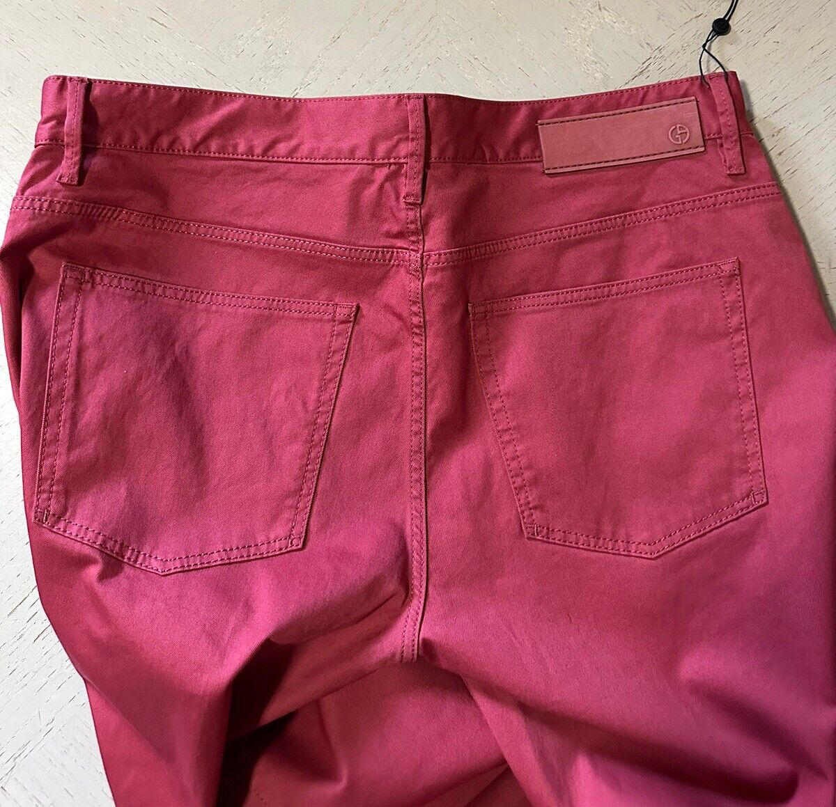 NWT $575 Giorgio Armani Mens Solid Regular Fit Pants Red 38 US/54 Eu Italy