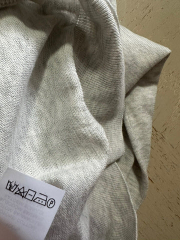 New $595 Brunello Cucinelli Men’s Johnny Collar T Shirt Color FOG 58 Eu ( XXL )