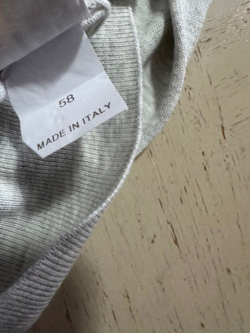 New $595 Brunello Cucinelli Men’s Johnny Collar T Shirt Color FOG 58 Eu ( XXL )